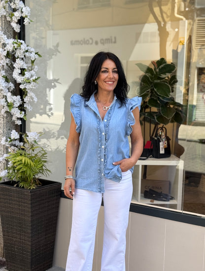 BLUSA DENIM CELINE