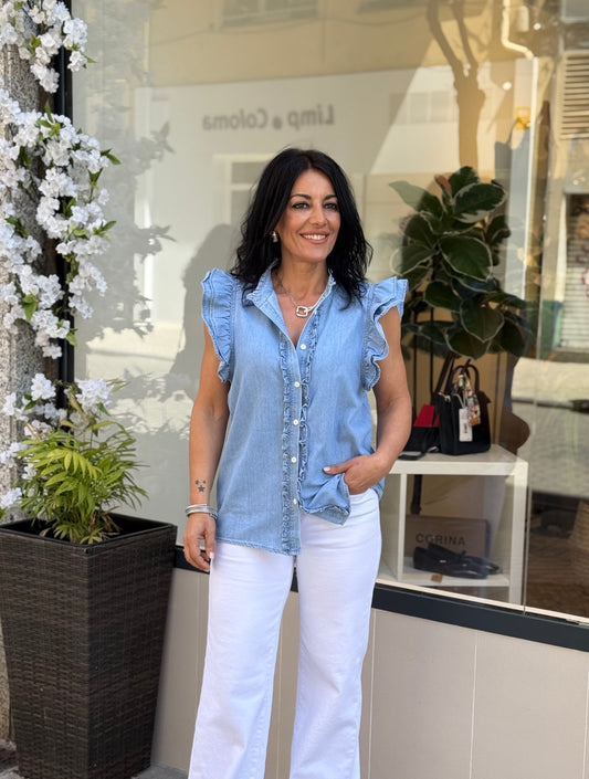 BLUSA DENIM CELINE