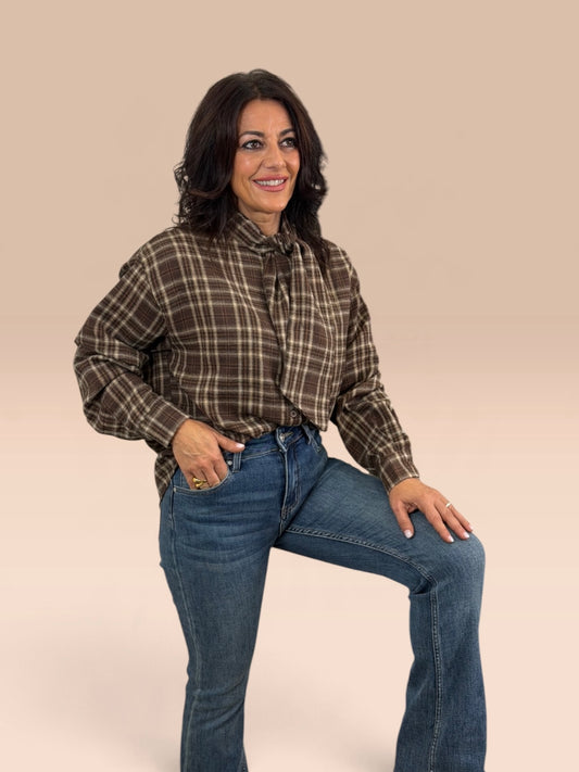 CAMISA LAZADA FRANELA CUADROS