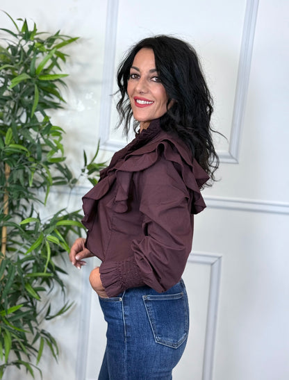 CAMISA LOLA BURGUNDY