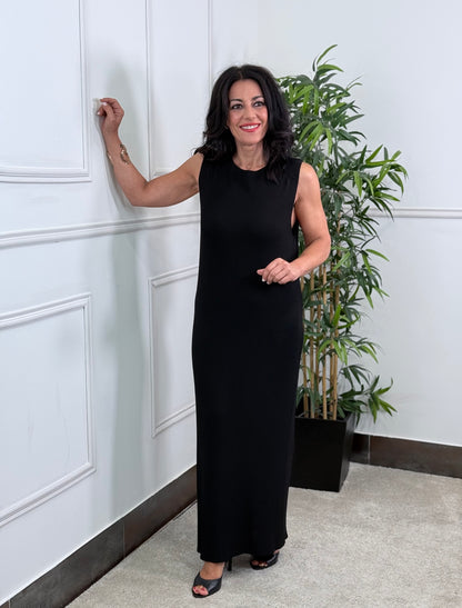 VESTIDO PUNTO DUTTY NEGRO