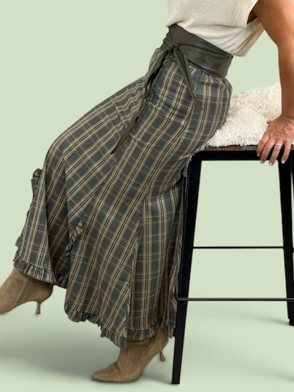FALDA ESCOCIA KAKI