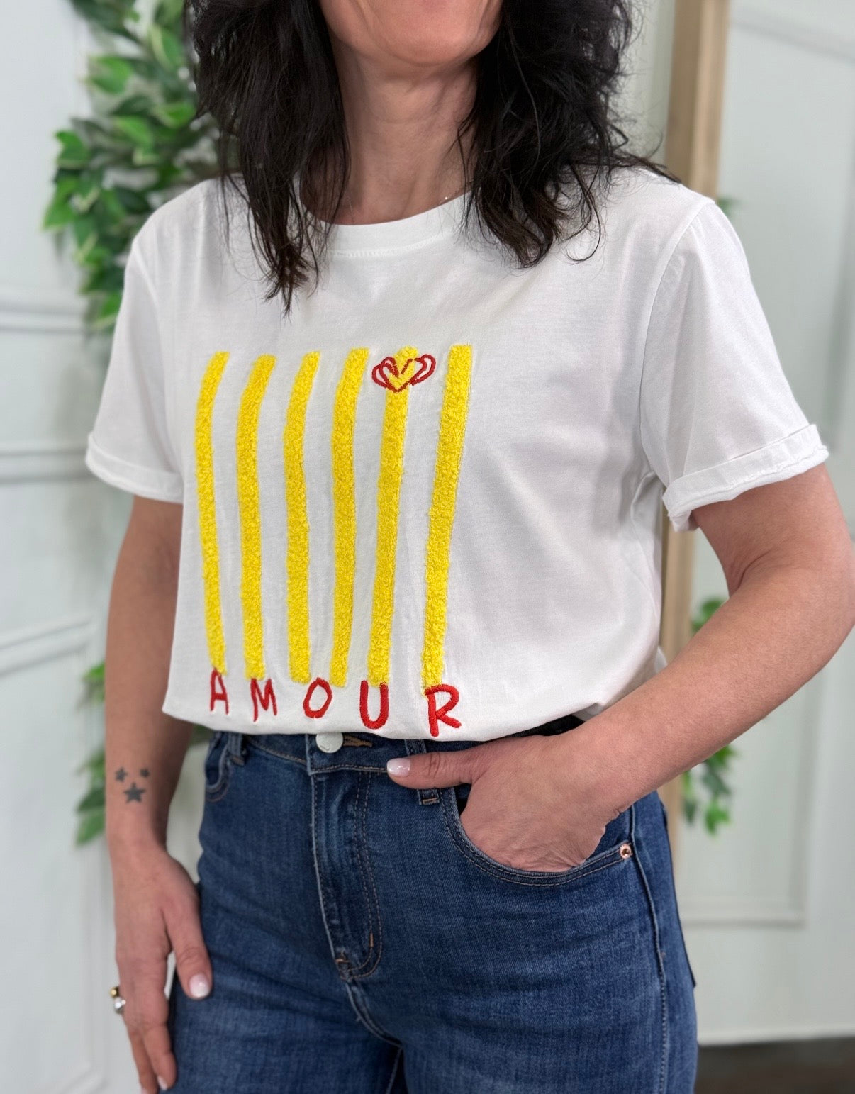 CAMISETA AMOUR YELLOW