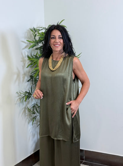 TOP|CASACA COOL VERDE