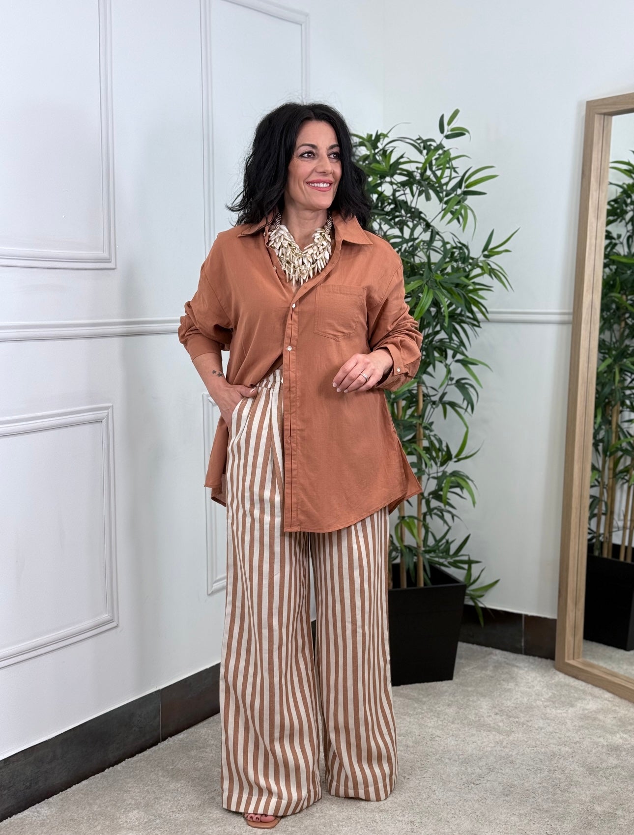 CAMISA OCRE