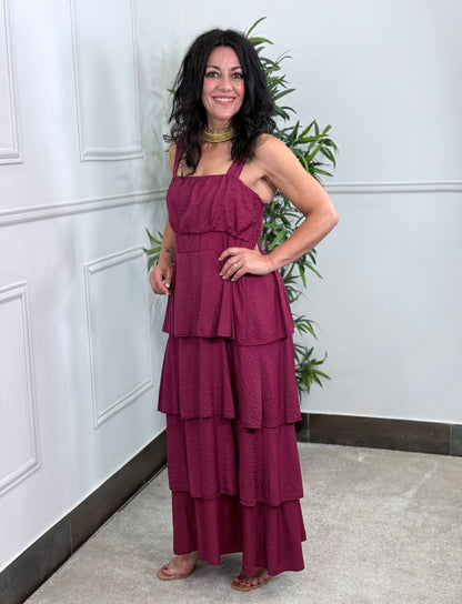 VESTIDO TRIANA BURDEOS