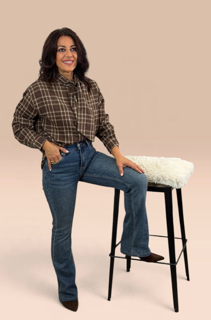 CAMISA LAZADA FRANELA CUADROS