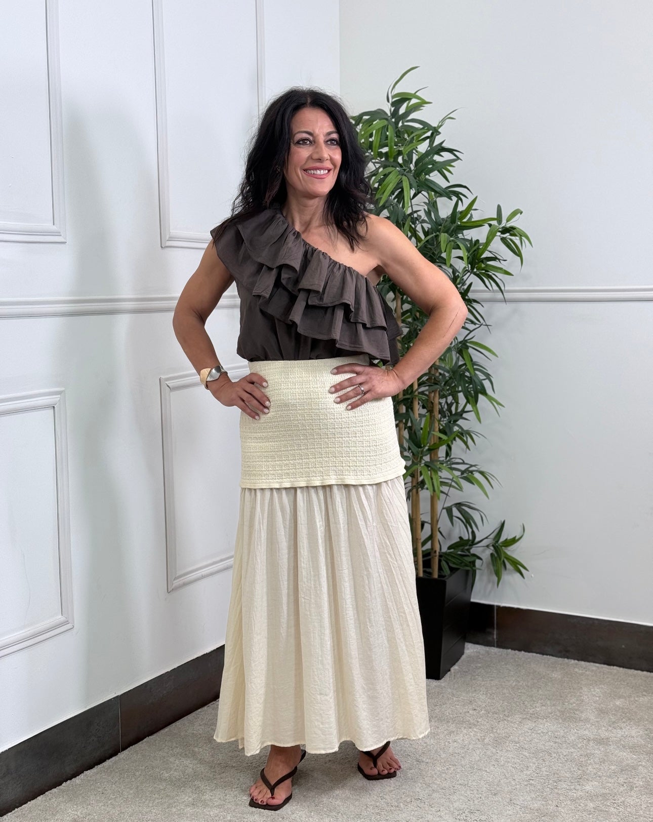 FALDA CAYETANA BEIGE