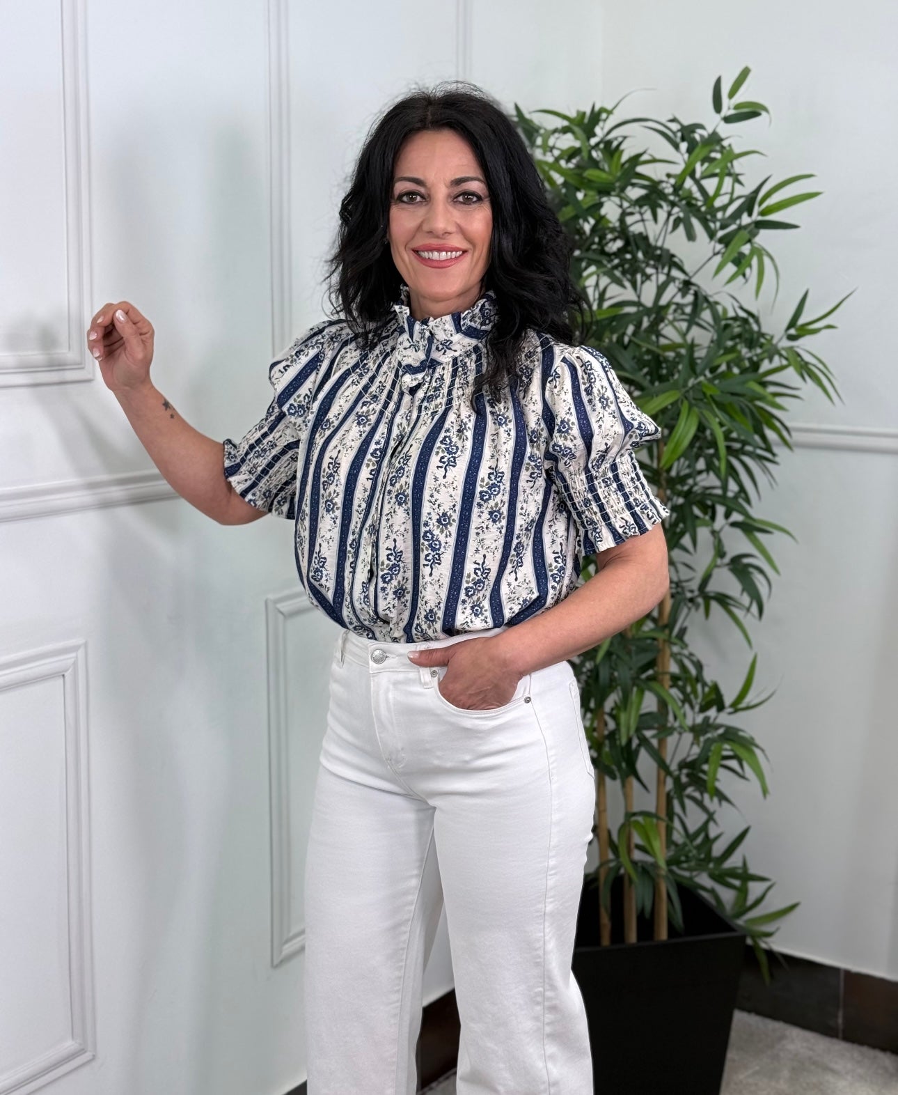CAMISA LINA ESTAMPADA