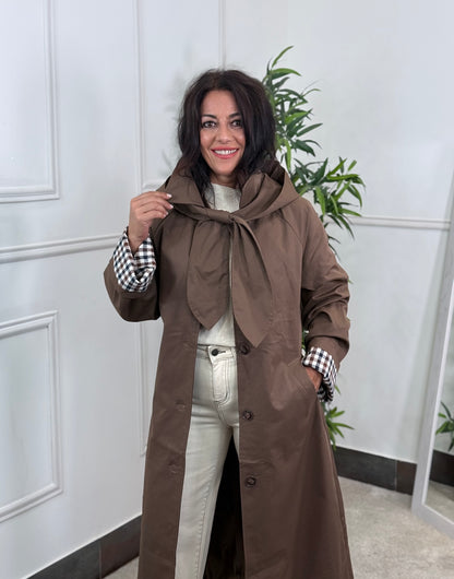 TRENCH CAPUCHA CHOCOLATE