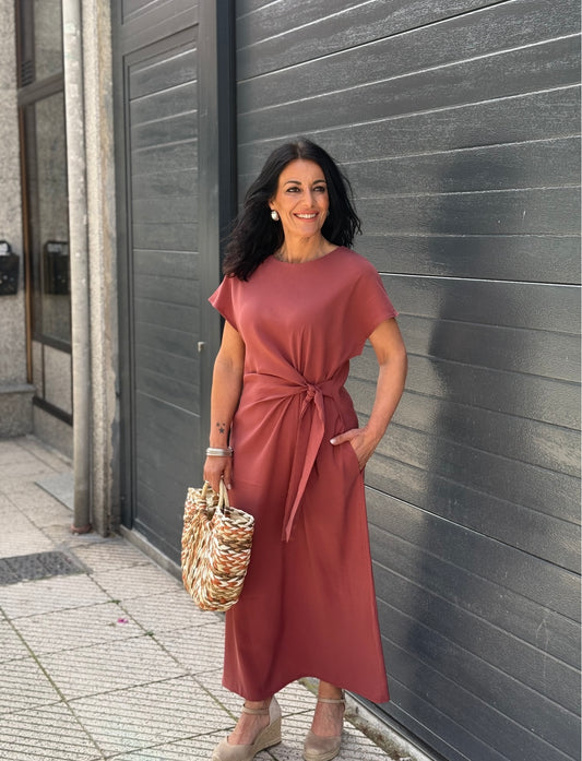 VESTIDO LAZADA TERRACOTA
