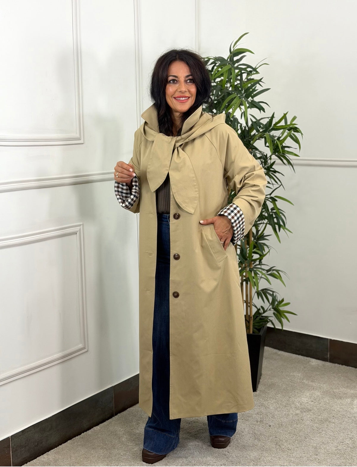 TRENCH CAPUCHA BEIGE