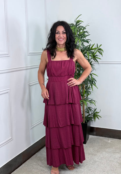 VESTIDO TRIANA BURDEOS