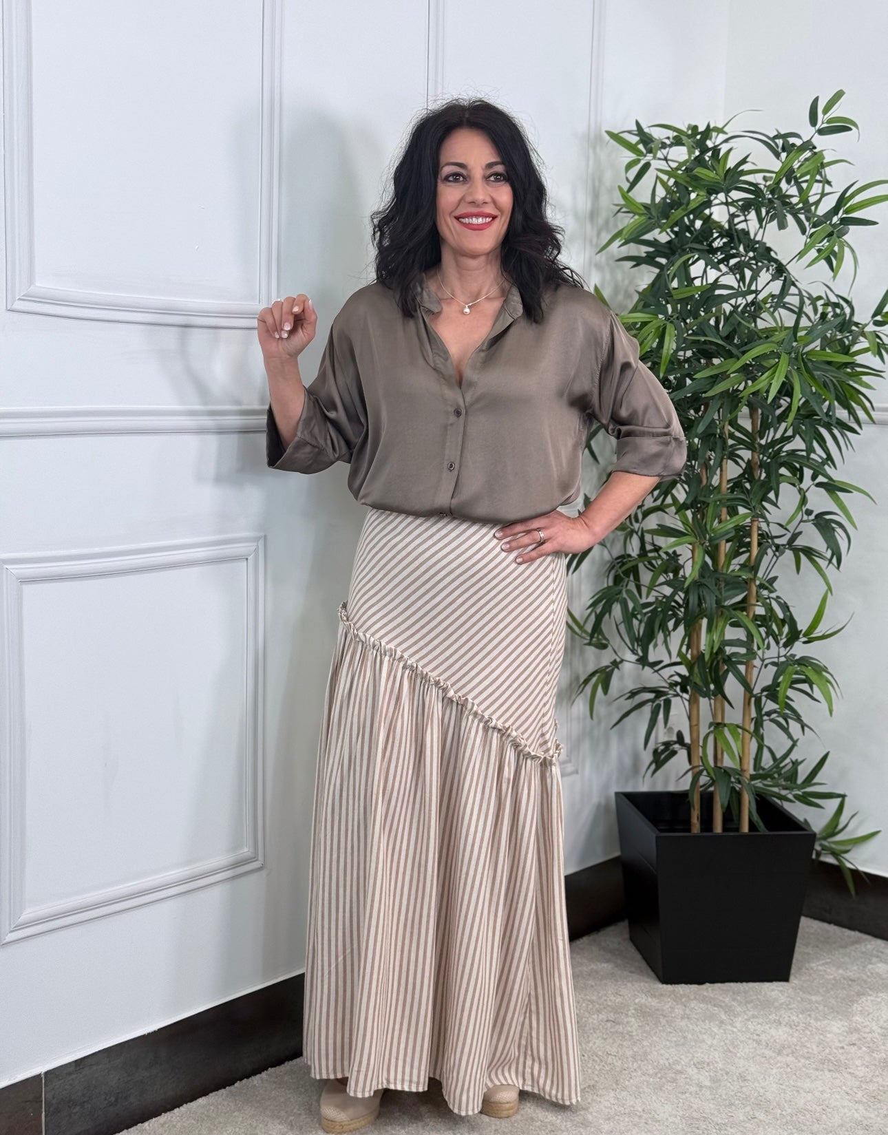 FALDA ASIMÉTRICA CAMEL