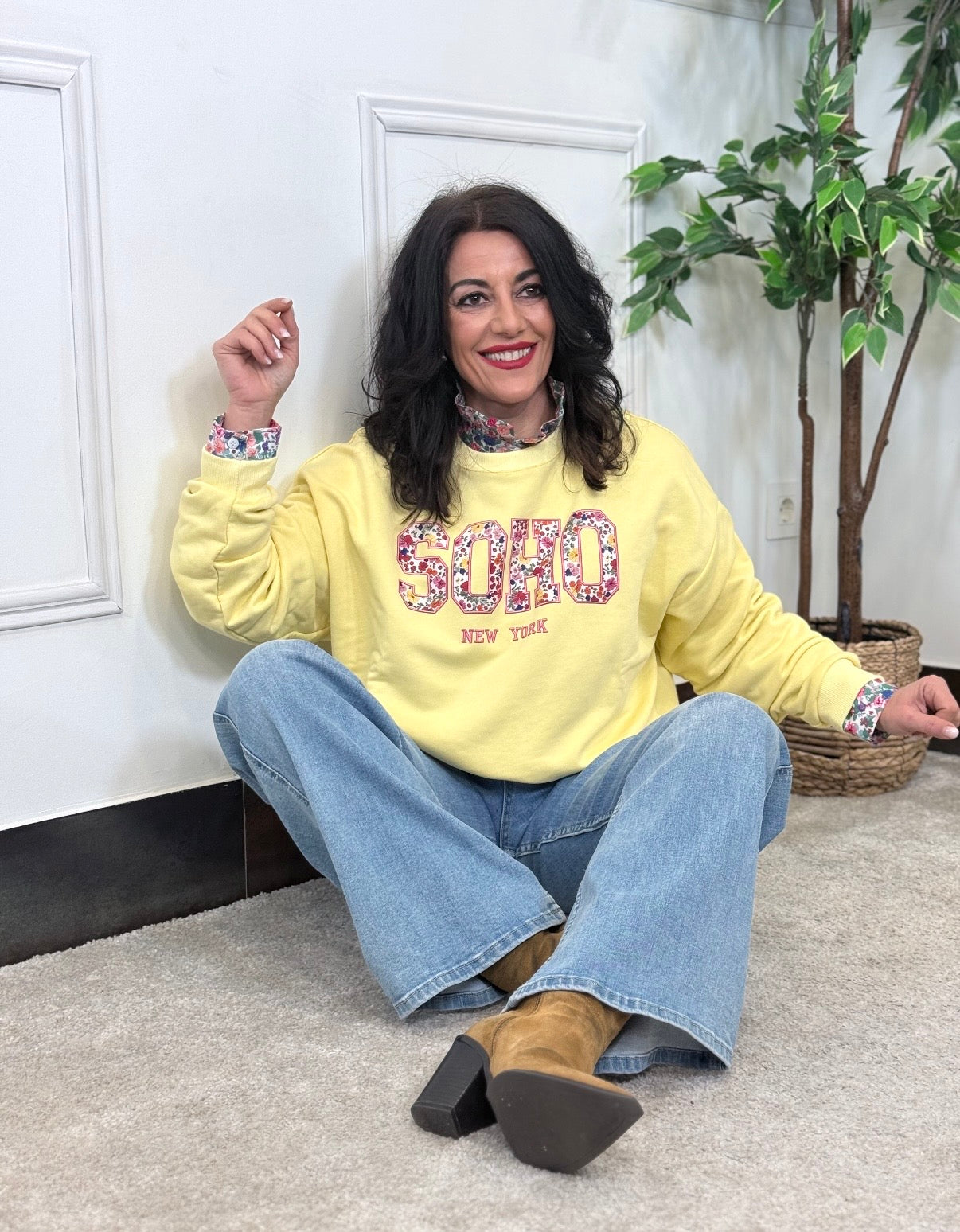 SUDADERA SOHO AMARILLO