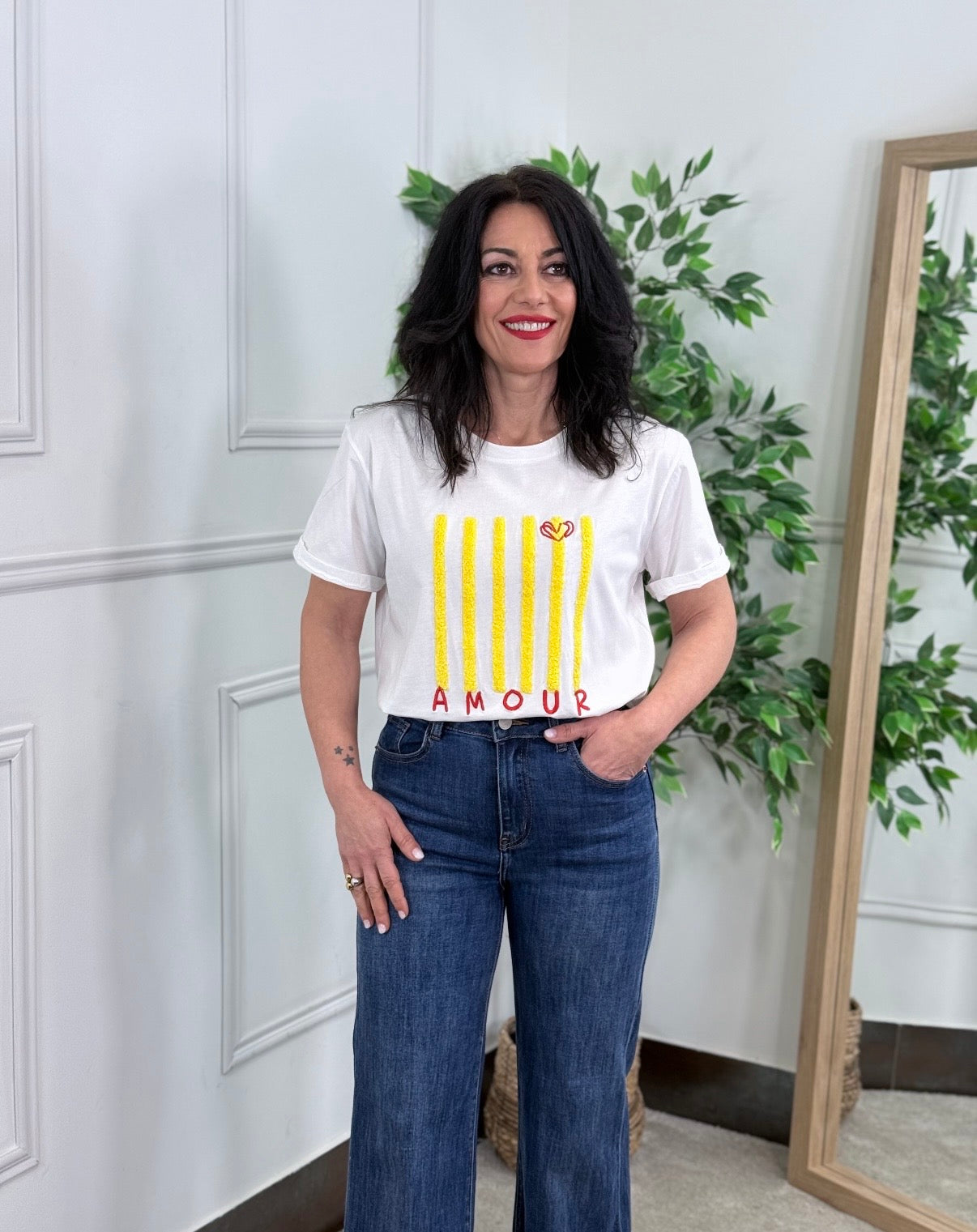 CAMISETA AMOUR YELLOW