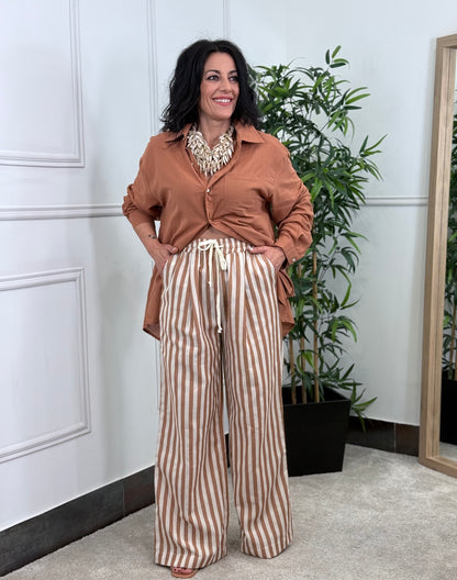 PANTALÓN RAYA CAMEL