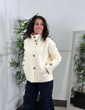 CHAQUETA PUNTO BOTÓN CRUDO