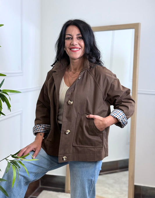 TRENCH LIA MARRÓN CHOCOLATE