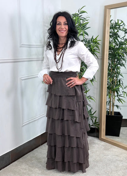 FALDA BOHO CHOCOLATE