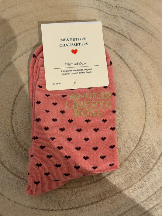 CALCETÍN AMOUR CORAL