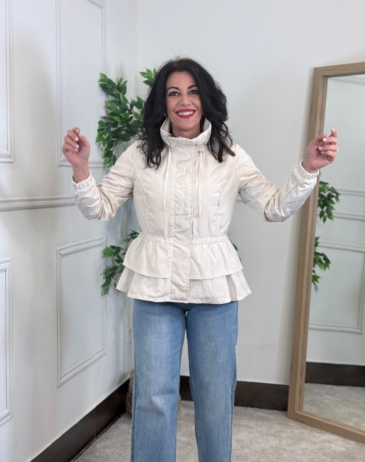 PARKA IMPERMEABLE LOLA  BEIGE