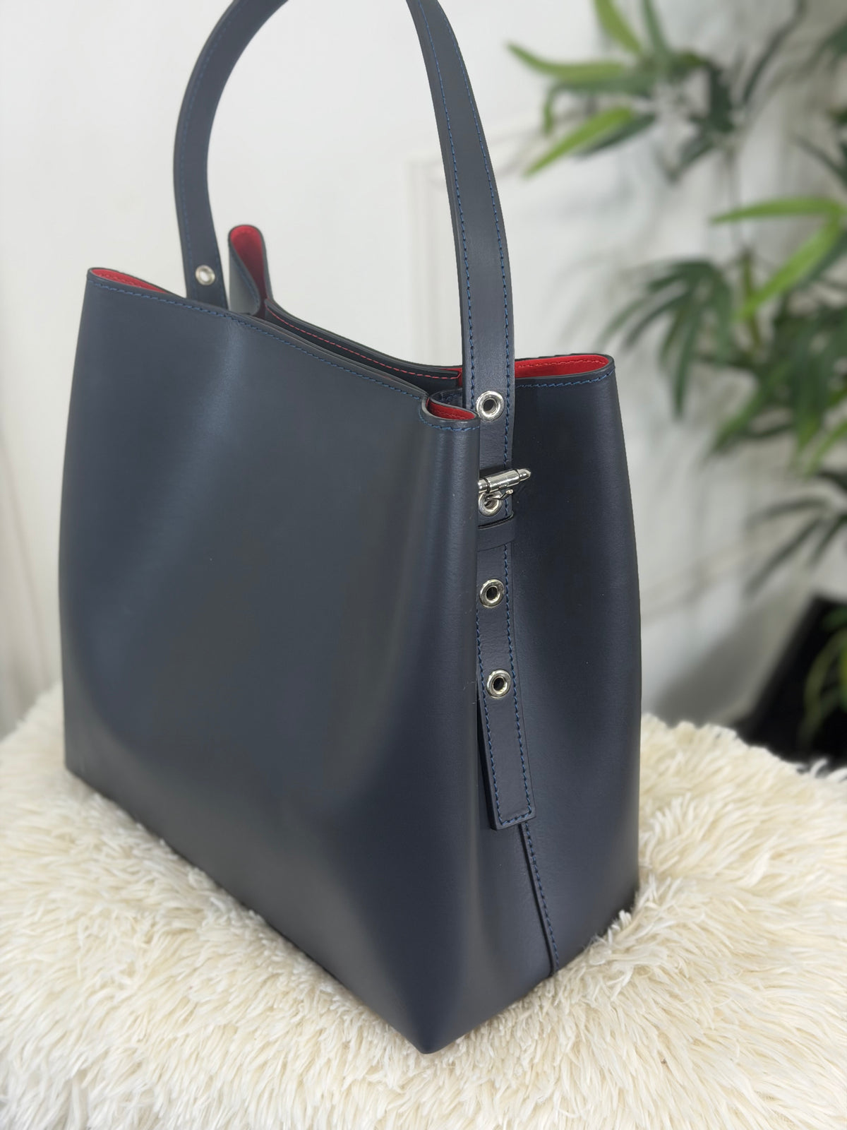 BOLSO CUBO PIEL MARINO