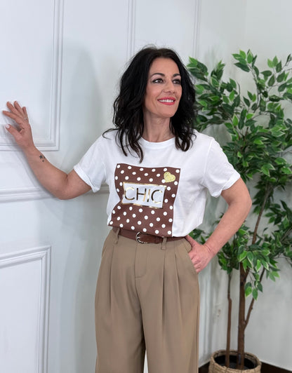 CAMISETA CHIC LUNARES