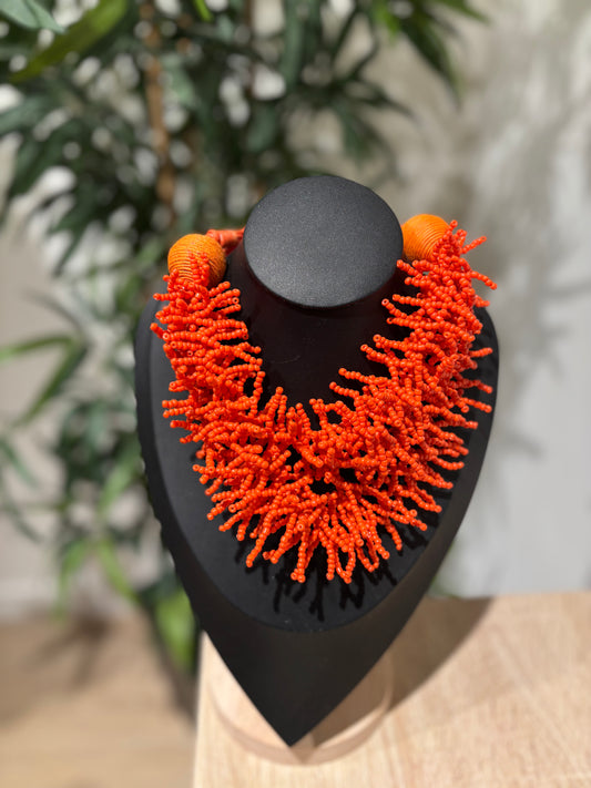 COLLAR MEDUSA NARANJA