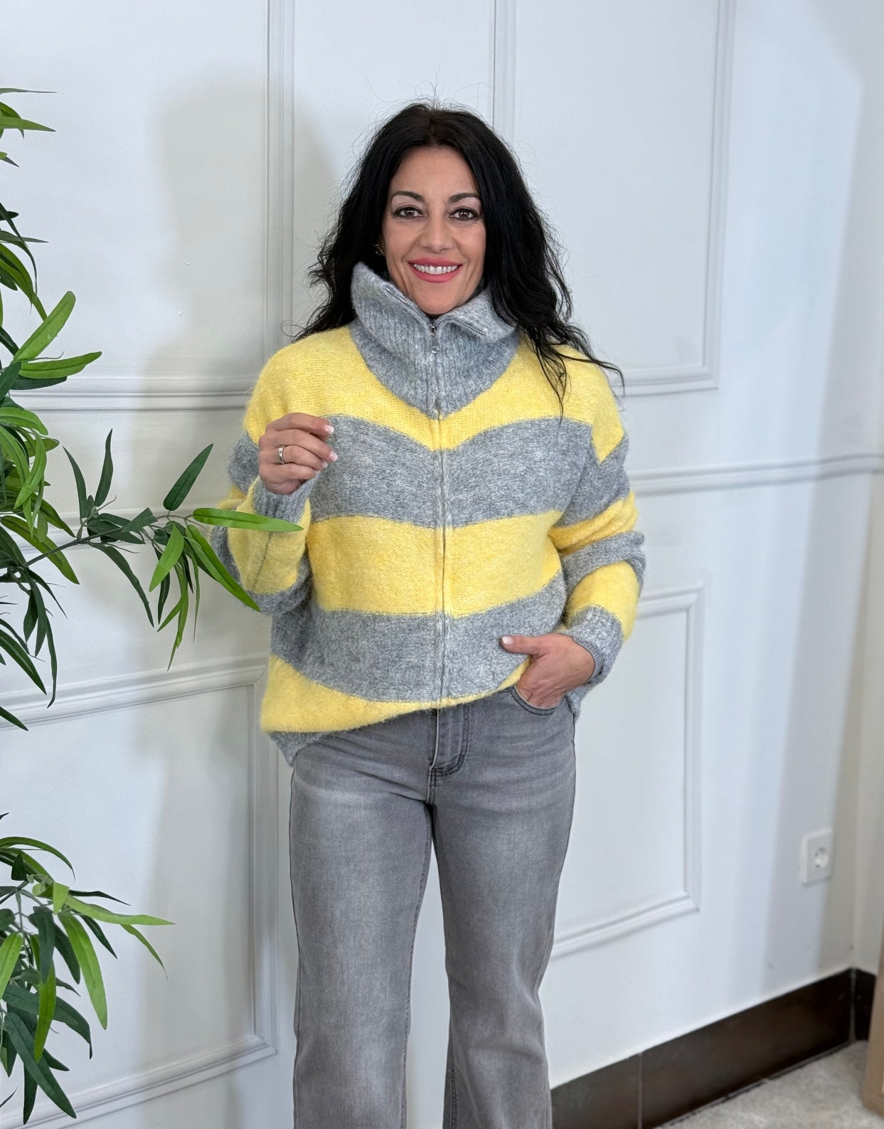 CHAQUETA YELLOW LANA