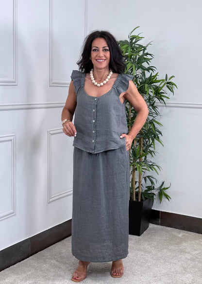 FALDA CAIRO GRIS