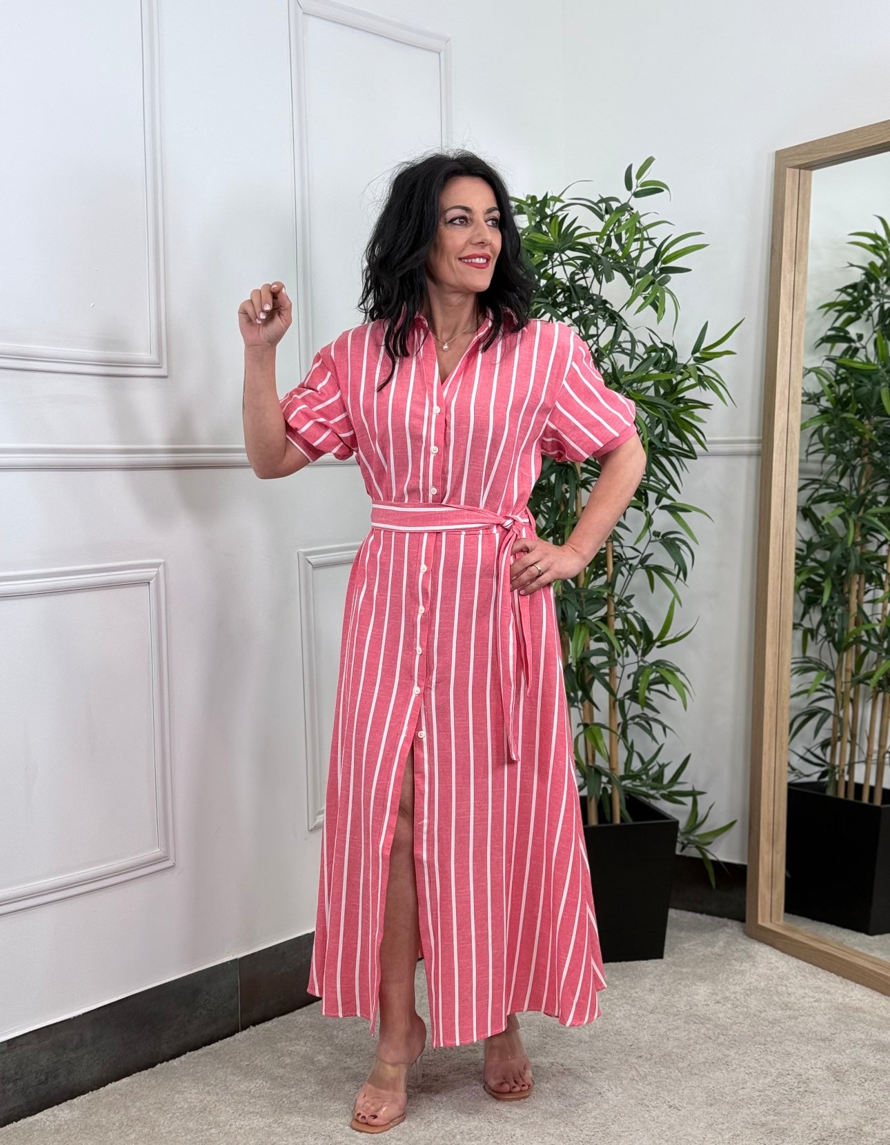 VESTIDO CAMISERO CORAL