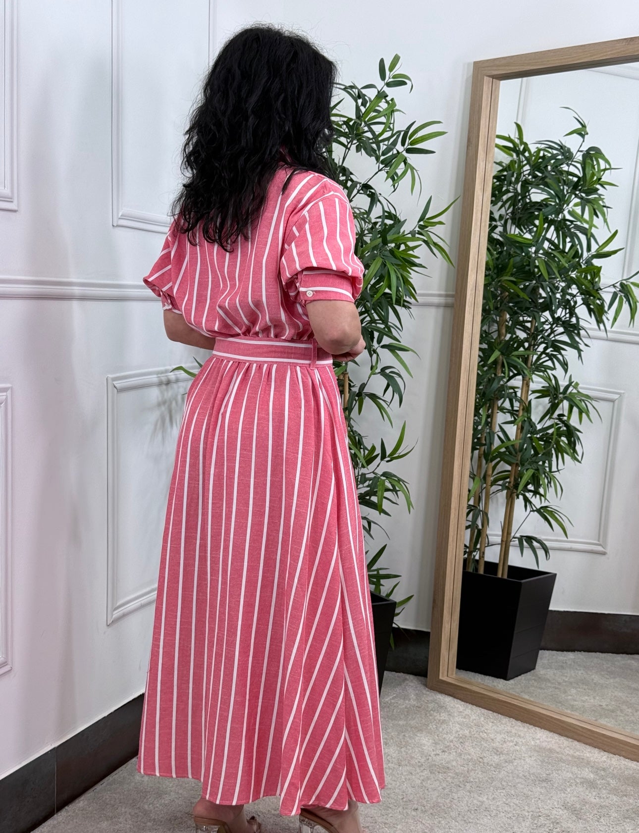 VESTIDO CAMISERO CORAL
