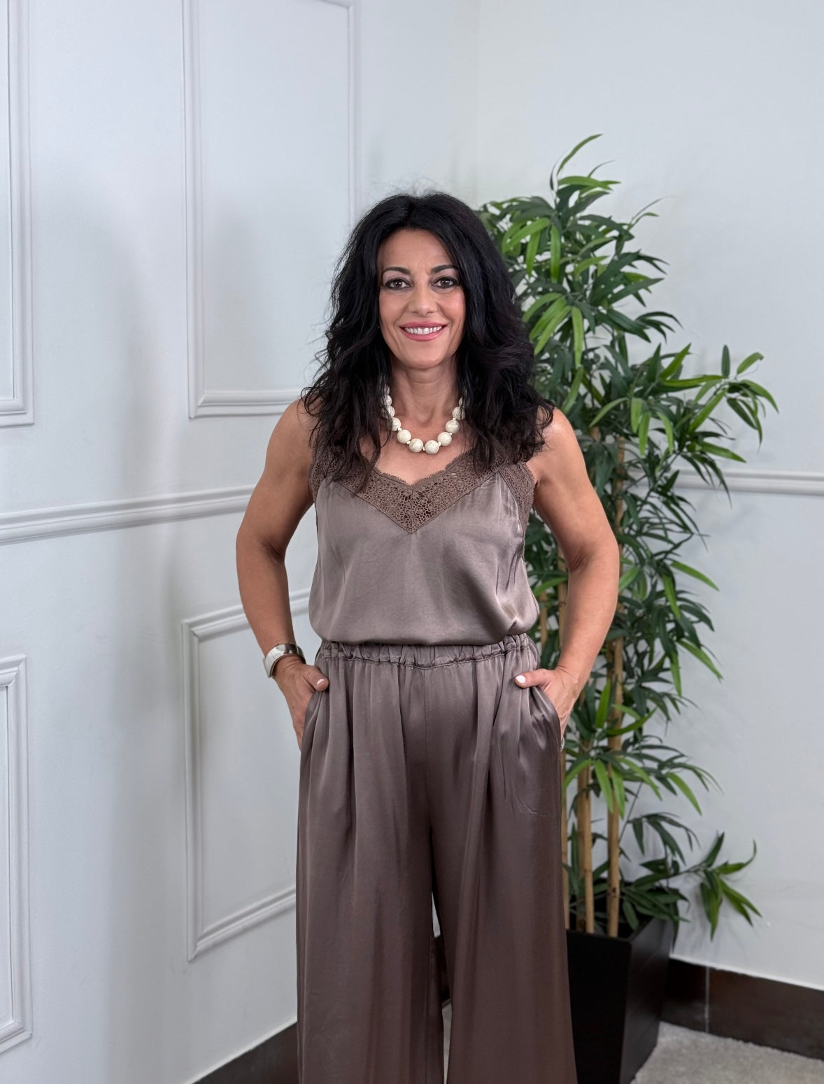 CAMISA LENCERA GIA CHOCOLATE