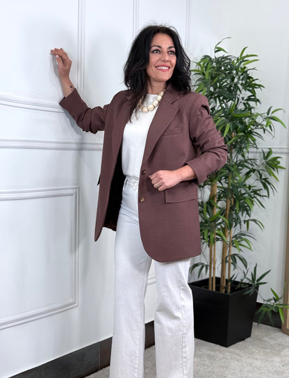 BLAZER BOTÓN ATELIER TERRACOTA