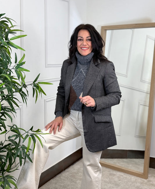 BLAZER CAREY GRIS MARENGO