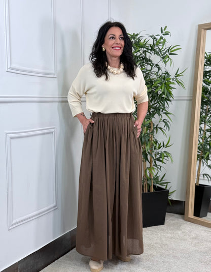 FALDA CHIC CHOCOLATE