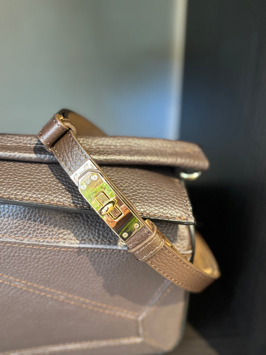 CINTURÓN KELLY PIEL CHOCOLATE