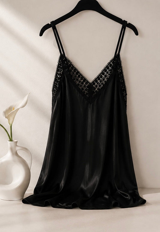 CAMISA LENCERA GIA NEGRA