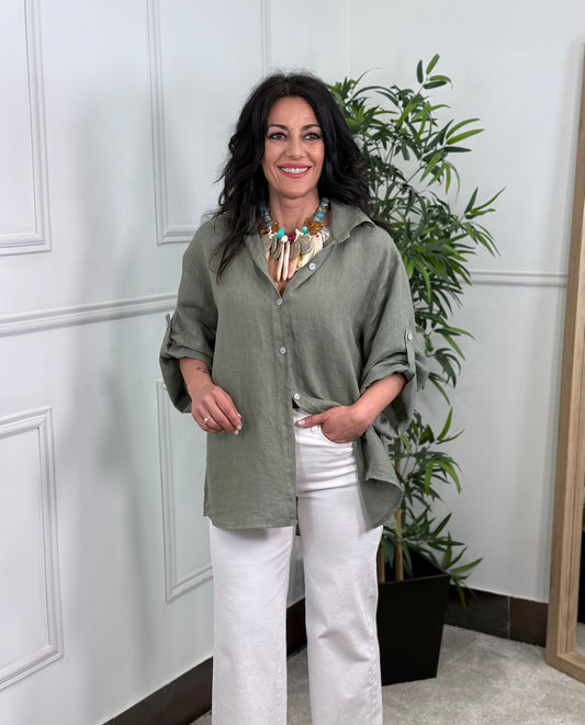 CAMISA LINO VERDE