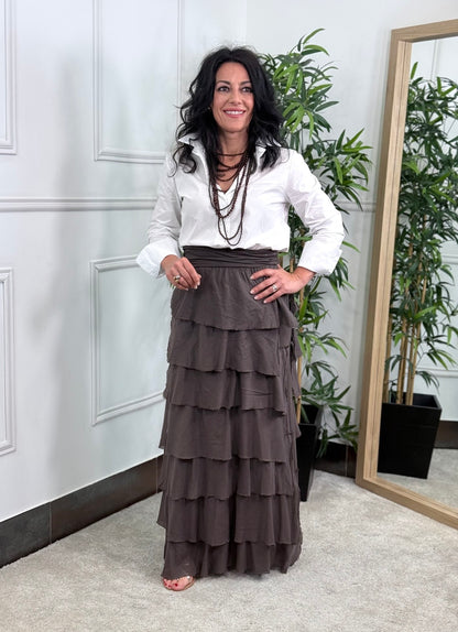 FALDA BOHO CHOCOLATE