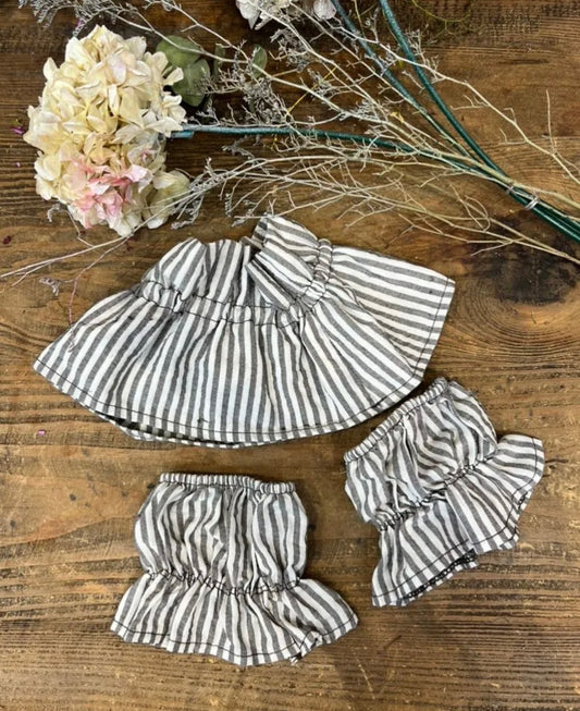 CUELLO Y PUÑO RAYAS MARRÓN