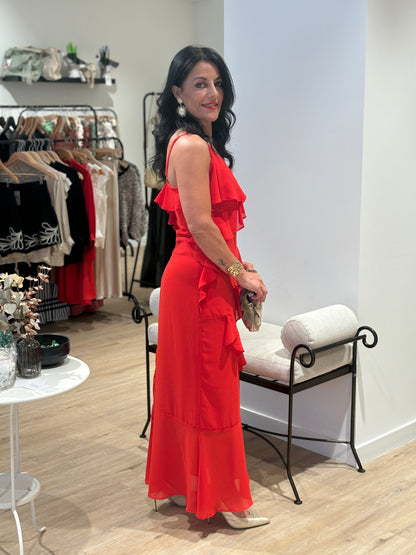 VESTIDO INVITADA ROJO