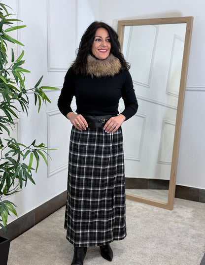 FALDA TARTÁN NEGRO