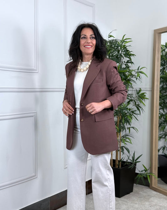 BLAZER BOTÓN TERRACOTA