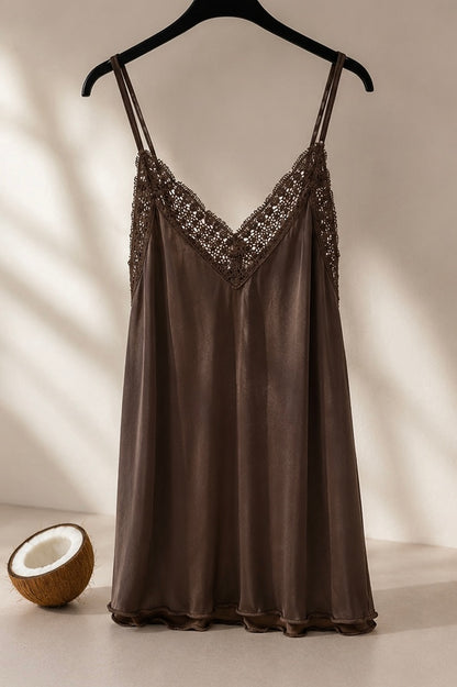 CAMISA LENCERA GIA CHOCOLATE