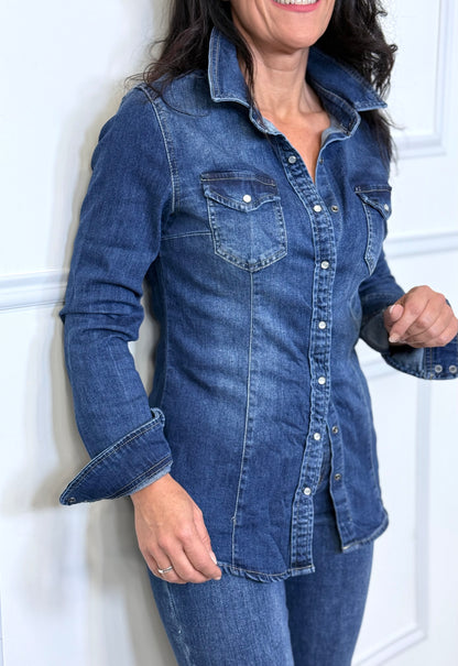 CAMISA DENIM OSCURA