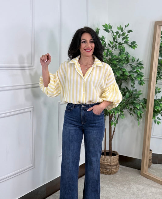 CAMISA MAGIC ABULLONADA AMARILLO