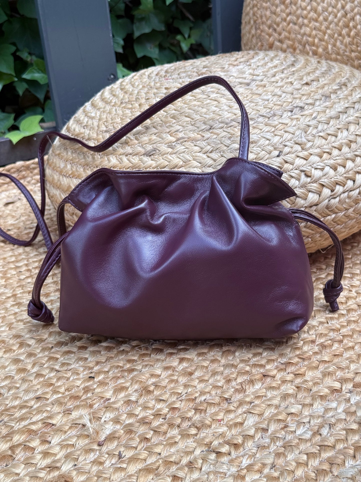 BOLSO LOVE PIEL  BURDEOS