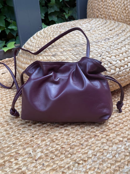 BOLSO LOVE PIEL  BURDEOS
